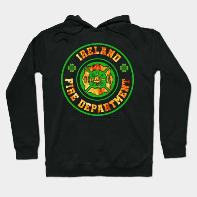 Ireland Fire Department T-Shirt Irish Firefighter Gift Tee Hoodie by blimbercornbread